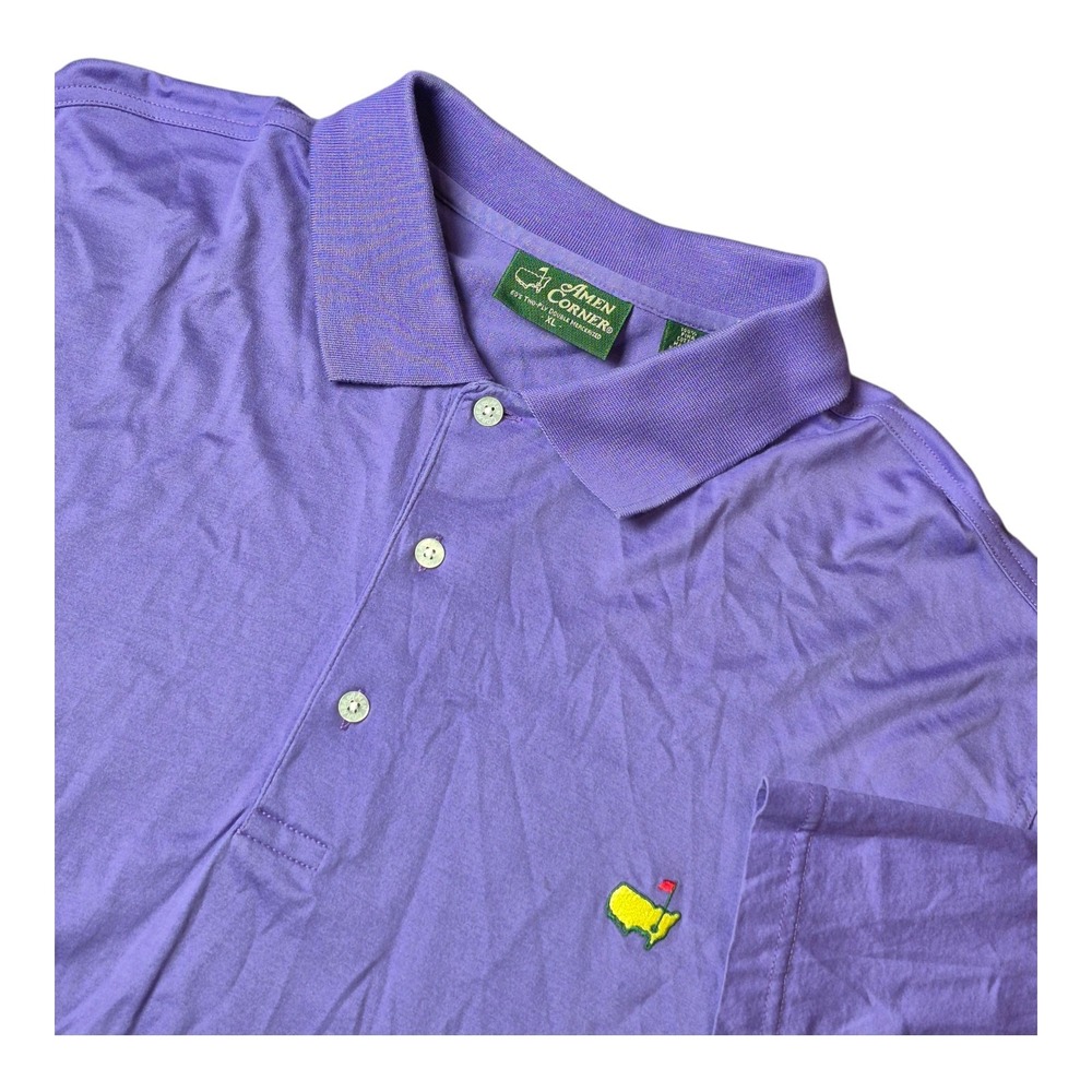 VTG Amen Corner Men's XL Purple Golf Polo Shirt Augusta National Pima Cotton